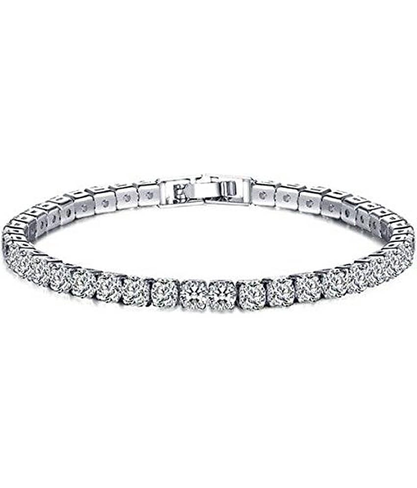 FASHION FRILL - Silver Bracelet ( Pack of 1 )