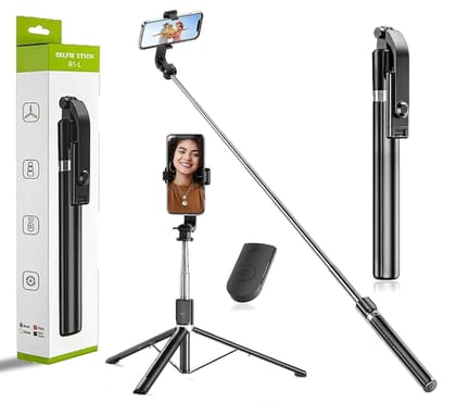R1 Bluetooth Extendable Selfie Sticks with Wireless Remote 3-in-1 Multifunctional Selfie Stick with Tripod Stand Compatible with iPhone/OnePlus/Samsung/Oppo/Vivo and All Phones (Selfie Stick 170cm) R1 Bluetooth Extendable Selfie Sticks with Wireless Remote 3-in-1 Multifunctional Selfie Stick with Tripod Stand Compatible with iPhone/OnePlus/Samsung/Oppo/Vivo and All Phones (Selfie Stick 170cm)