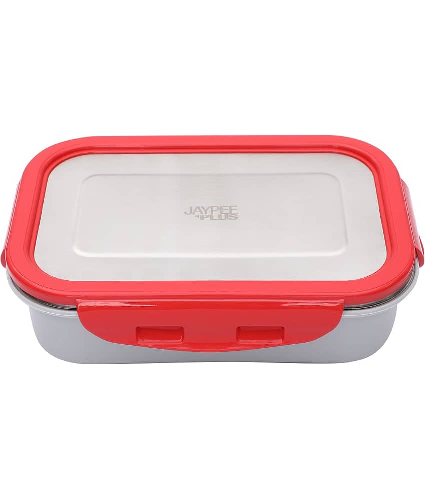 Jaypee Plus - Red Stainless Steel Lunch Box ( Pack of 1 )