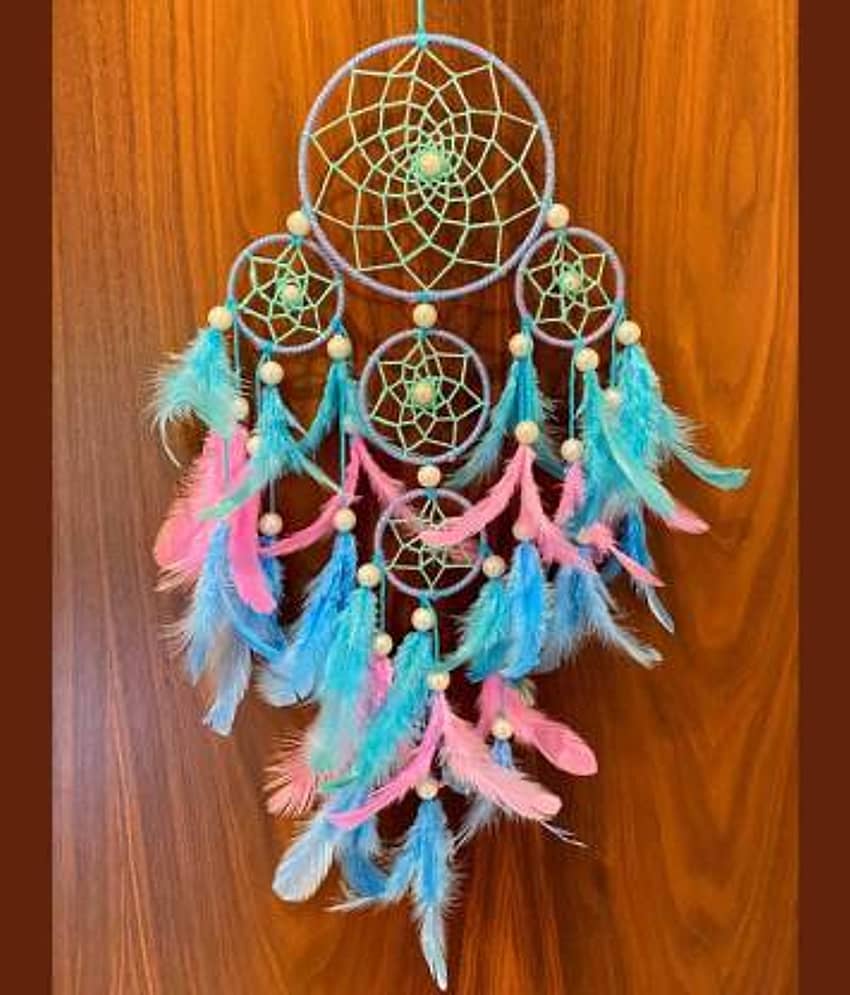 new lucky Feather Multicolour Dream Catcher - Pack of 1 ( X cms )