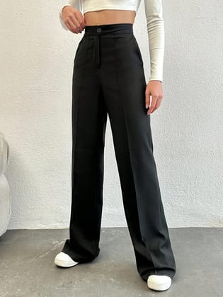 Bellbum Casual Trouser Black Lycra Pant-S