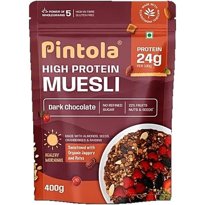 Pintola Dark Chocolate & Cranberry High Protein Muesli, 400 g