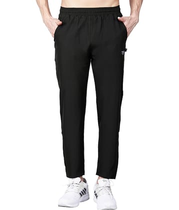 Texfro Black Cotton Blend Men's Sports Trackpants ( Pack of 1 )