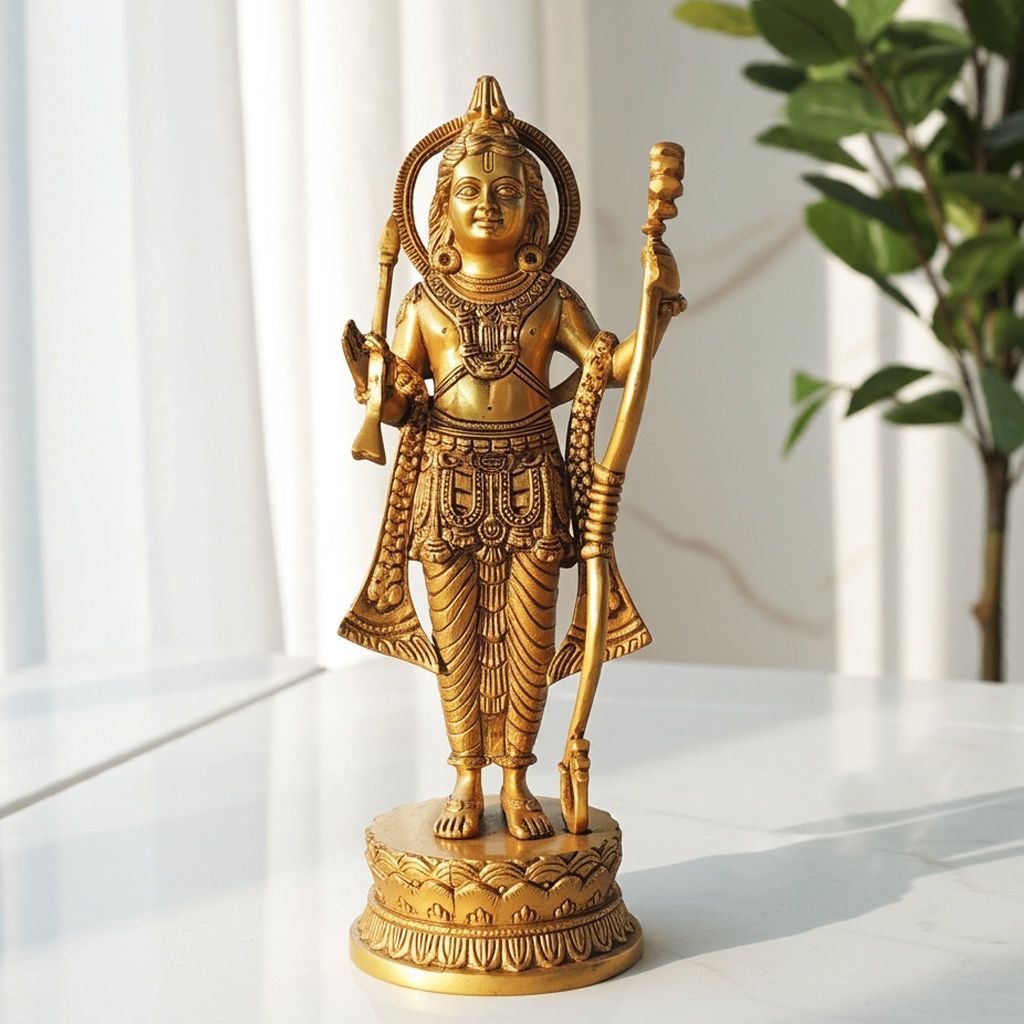 Brass Showpiece Ramlala God Idol Statue (BSMAS1738 E)