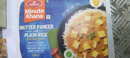 Haldiram's Mutter paneer With Plain rice Haldiram's Mutter paneer With Plain rice