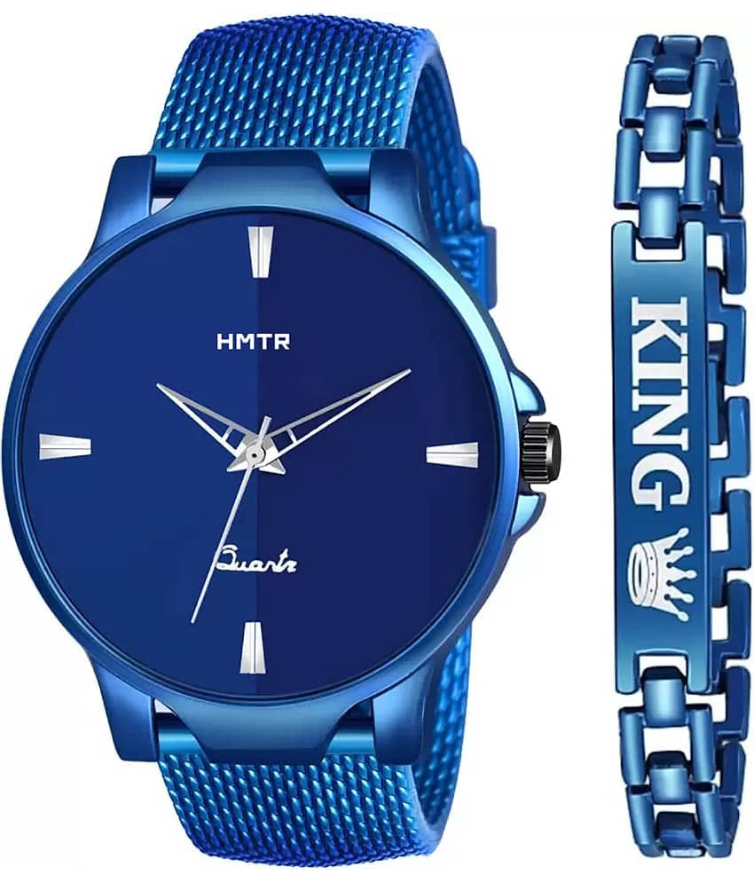 HMTr Blue Rubber Analog Men's Watch