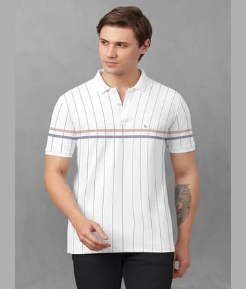 BULLMER Pack of 1 Cotton Blend Regular Fit Striped Half Sleeves Men's Polo T Shirt ( Sea Green )