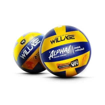 Willage Alpha Volleyball Ball Size 4 Pasted Volley (Comp. PU Leather)