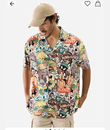 yellow tree Polyester Regular Fit Printed Half Sleeves Men's Casual Shirt - Multicolor ( Pack of 1 )