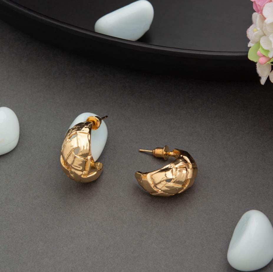 Gold / Antique Gold / Silver Plated Designed Fashion Hoops E