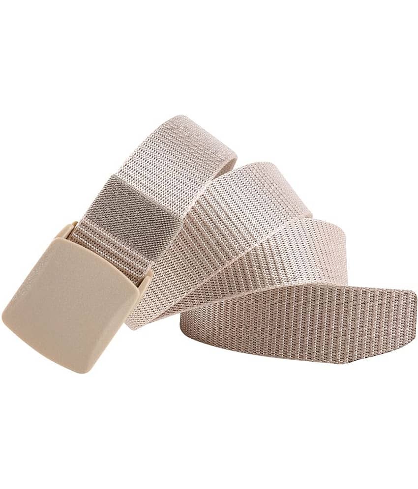 Edifier - Beige Nylon Men's Casual Belt ( Pack of 1 )