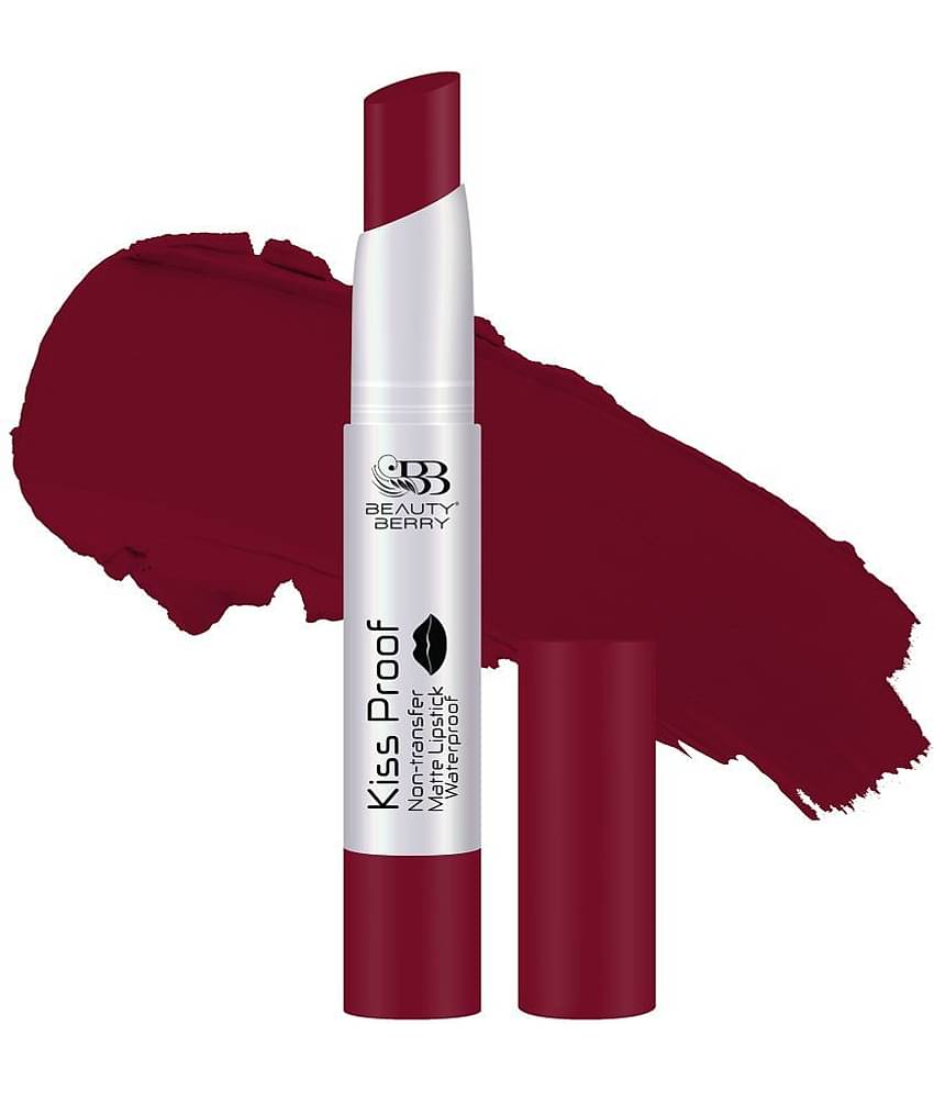 Beauty Berry Kiss Proof Matte Highly Pigmented Lipstick 2.1g, Bridal Maroon (Shade - 10)