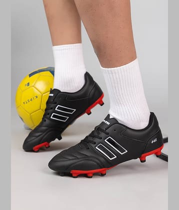 RUN SEVEN ( by GO21 ) F1 Air Black Football Shoes