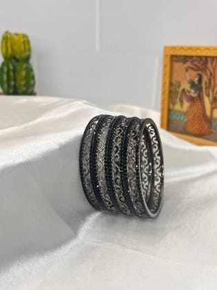 Stone Bangle 0291 - 11 Colours-Black / 2.2