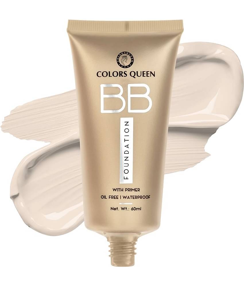 Colors Queen BB foundation Waterproof Long Lasting Foundation With Primer Natural (Shade - 01)
