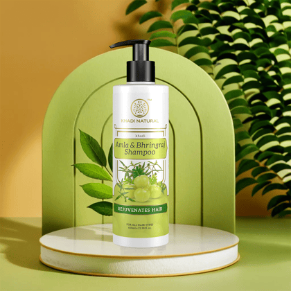 Khadi Natural Amla & Bhringraj Hair Shampoo For Control Dandruff & Hair Fall - 650ml