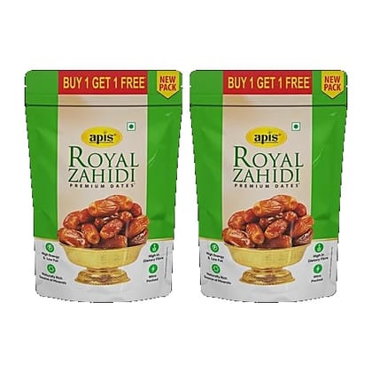 Apis Royal Zahidi Premium Dates, 250 g (Buy 1 Get 1 Free)