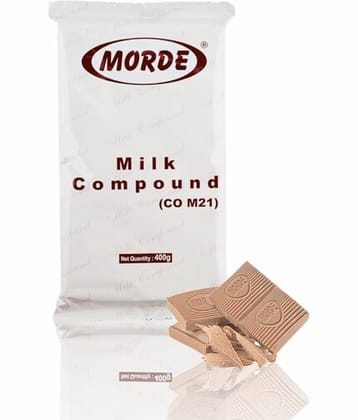Morde Milk Chocolate Compound Slab (CO-M21) Milk Chocolate 400 g