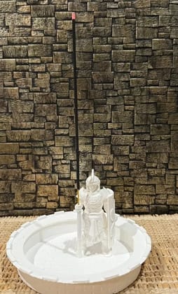 Gladiator Incense Stick Holder - Eco-Friendly Biodegradable Thermoplastic - Warrior Home Decor & Meditation Ash Catcher - Unique 3D Printed Desk Art, 15cm