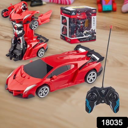 2 In 1 Automatic Robot Converted Remote Control Car With Light Scale 360°Drifting Deformation Robot Car Toy Kids Boys, Robot Convert&nbsp;Unique Toy For Boys (1 Pc)