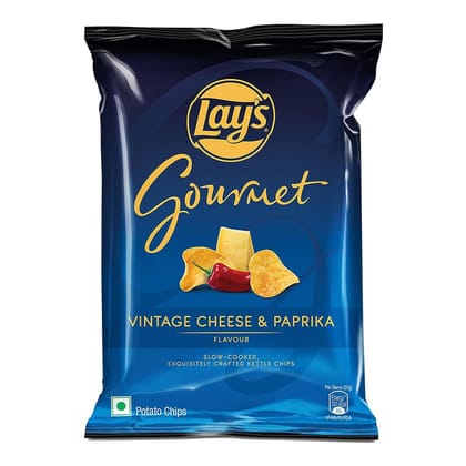 Lay'S Gourmet Vintage Cheese and Paprika Chips 80 Gms