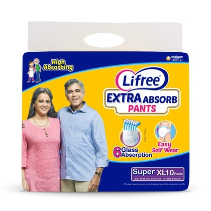 Lifree Extra Large Size adult Diaper Pants - 10 Count