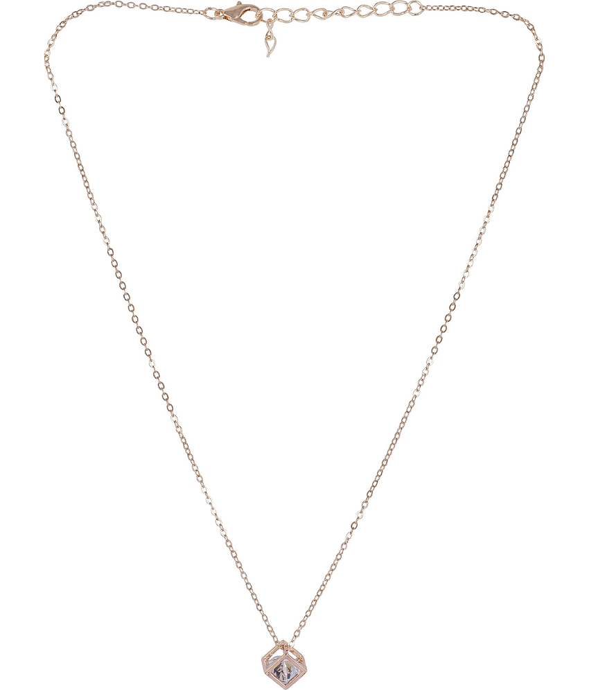 Jiyanshi fashion Rose Gold Pendant set ( Pack of 1 )
