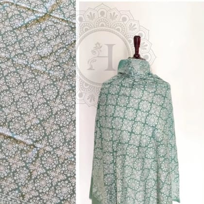 Turquoise Pashmina Shawl – Handwoven with Fine Needlework Embroidery | Heritage Artisan Wrap by Heritage Design Inc