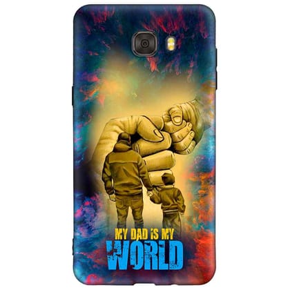 My Dad Is My World Samsung C9 PRO Premium Embossed Mobile cover