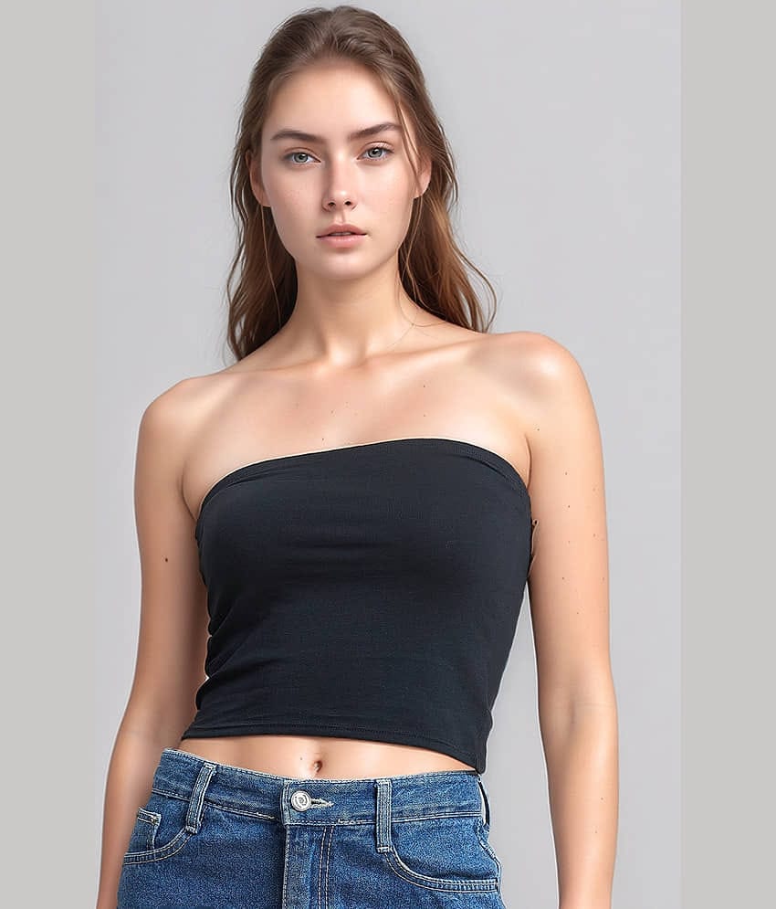 98 Degree North Women's Cotton Tube Top ( Black )