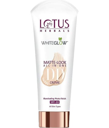 Lotus Herbals Whiteglow Matte Look All In One Dd Cream , Pink Beige , Spf 20 , All Skin Types , 30G