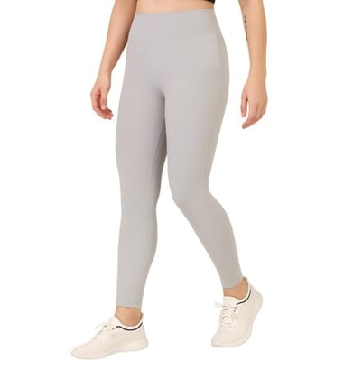 Women's Polyester Solid Ankle Length High Waisted Tights (Grey, 2XL)-PID61843