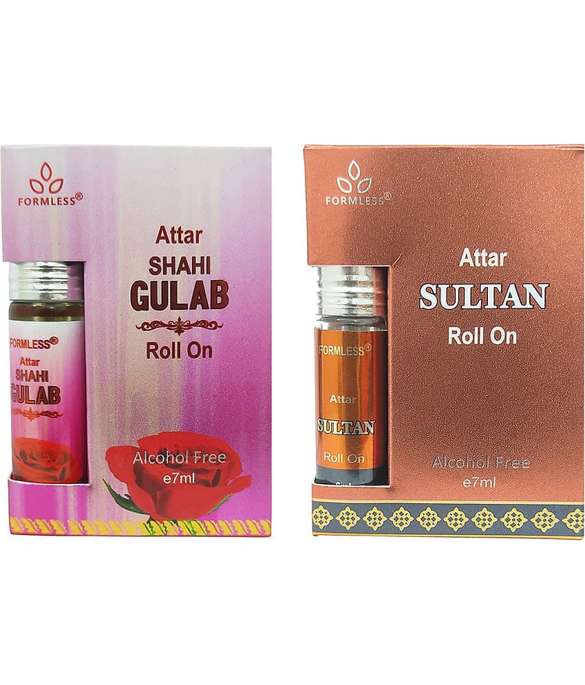 Shahi Gulab 7ml Attar 1pc. and Sultan 7ml Attar 1pc.