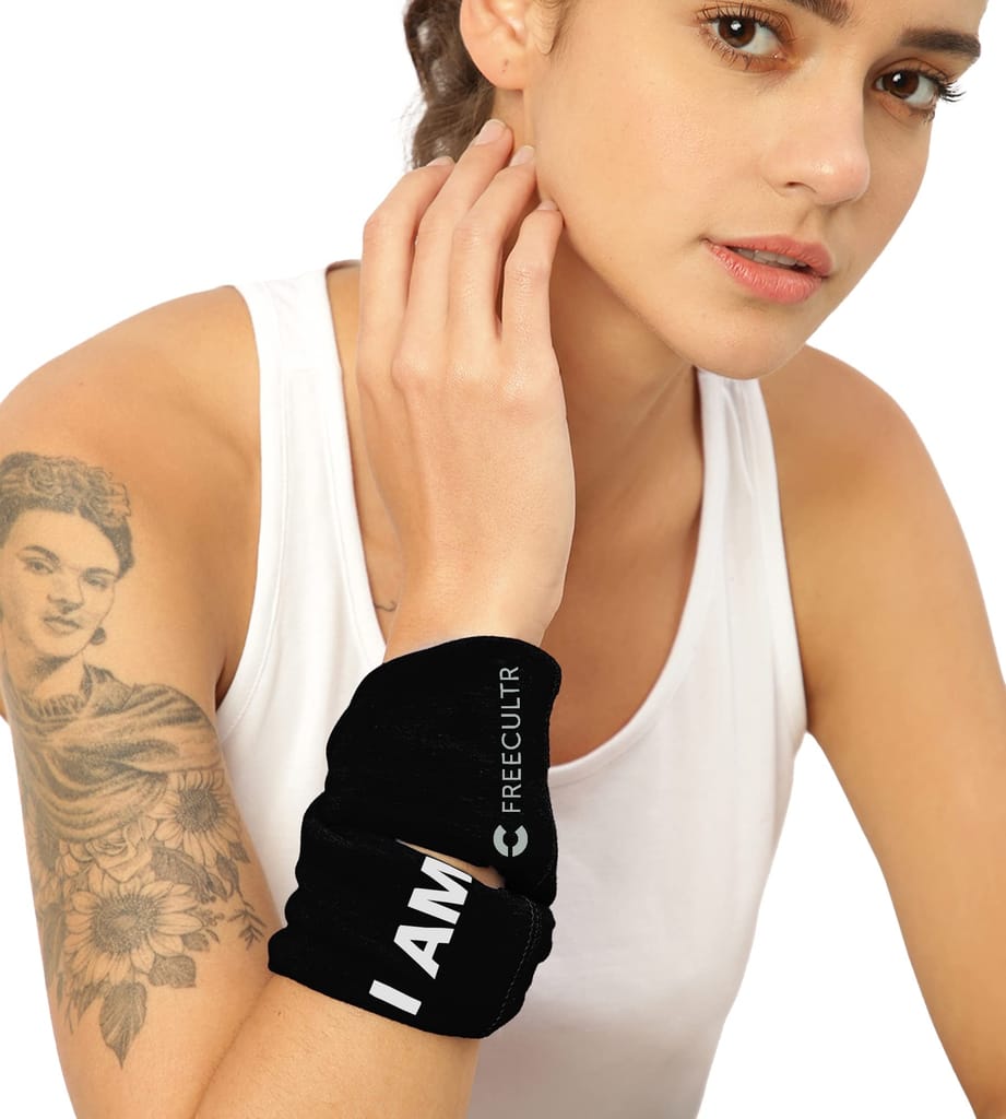 FREECULTR Unisex Bamboo Bandana, Anti Microbial Super Soft & Comfort Fit, Breathable Multipurpose Headband, Face Mask for Dust Protection and Sun - Size Printed Pack of 2-Cuban Peach, Black