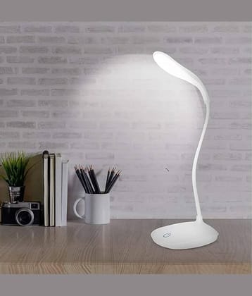 Shopeleven Off-White Study Table Lamp ( Pack of 1 )