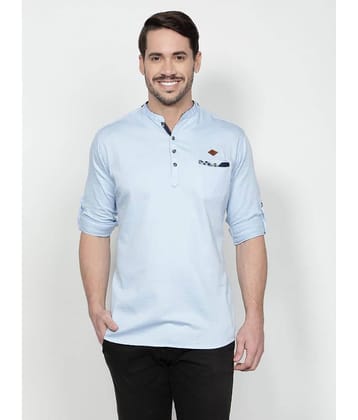 Kuons Avenue - Blue Cotton Men's Regular Kurta ( Pack of 1 )