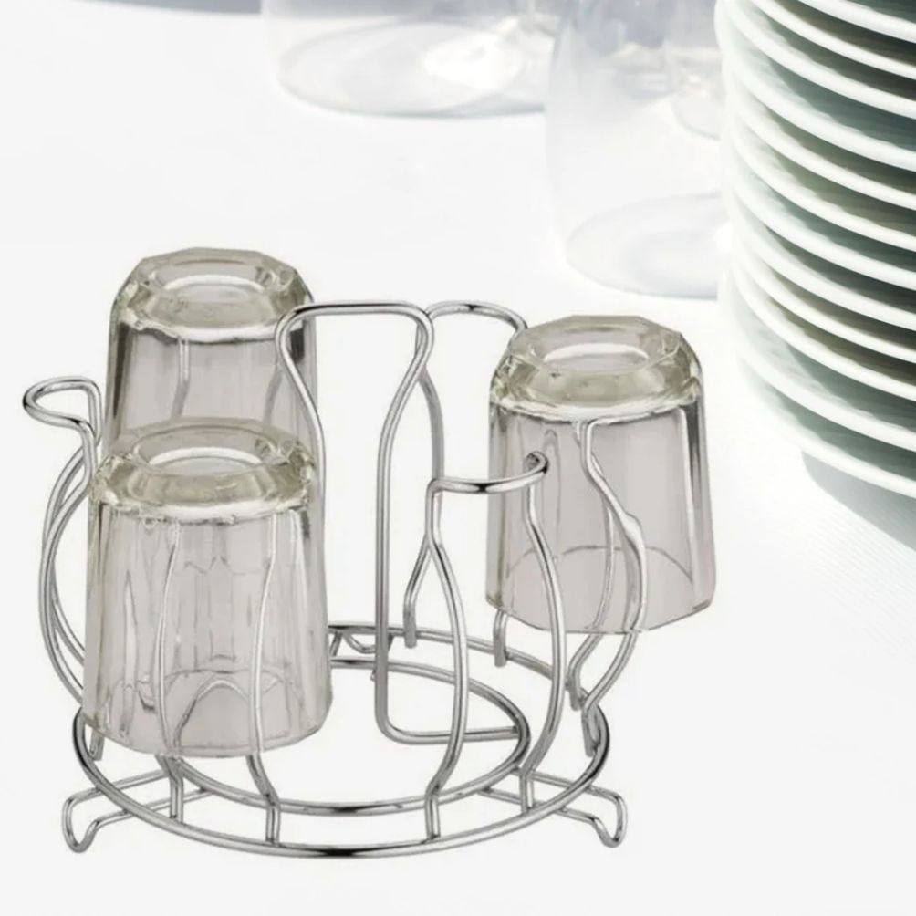 Stainless Steel Glass Holder Glass Hanging Organizer for Kitchen Bars, Pubs