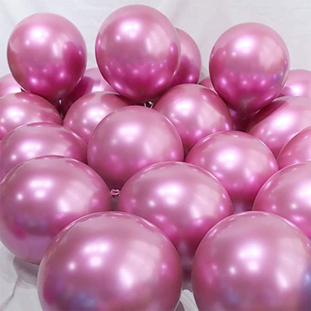 Chrome Light Pink Premium Latex Balloons 10" - 50PC - Party and Festive Needs | Buy online on ZillyBuy
