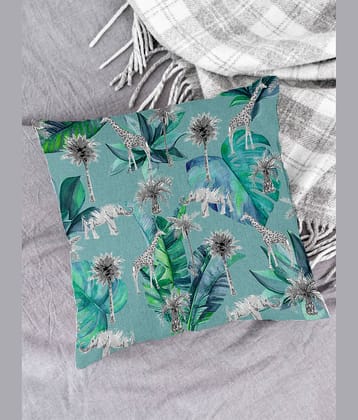 Houzzcode Single Blue Pillow Cover