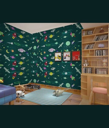 Wow Interiors Space Wallpaper ( 45 x 500 ) cm ( Pack of 1 )
