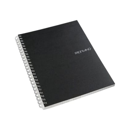 Fabriano EcoQua Spiral Lined Notebook - Eco-Friendly - Size & Color-A4 / Black