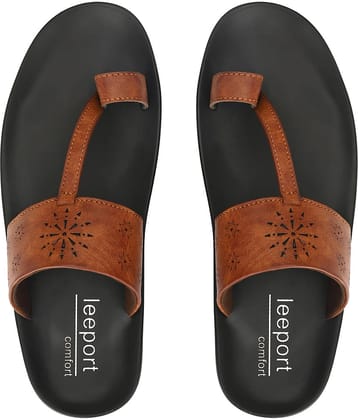 Leeport - Tan Men's Leather Slipper