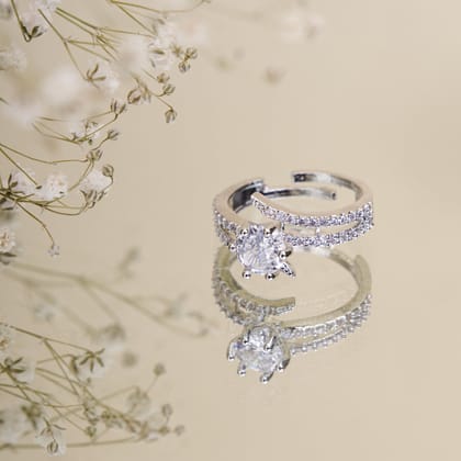 Wedding Bliss Ring-White / Rhodium