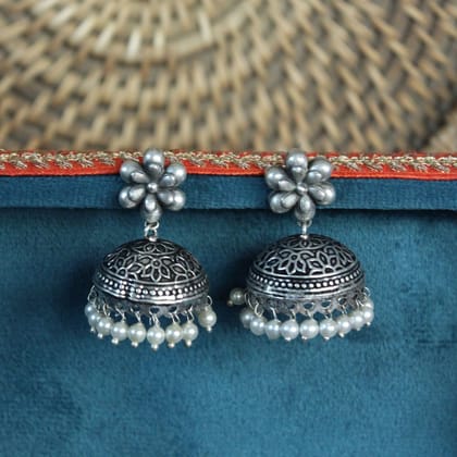 Silva Sutra floral jhumkas