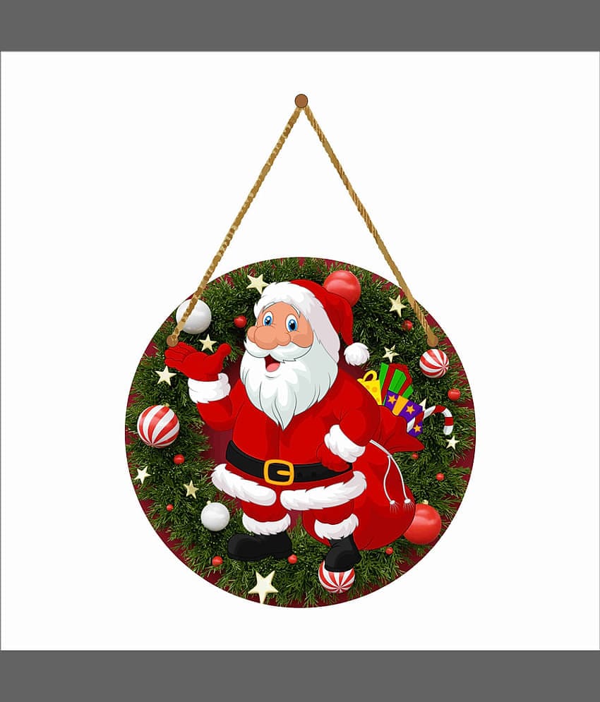 Saf Wood Christmas wall hanging Wall Sculpture Multi - Pack of 1