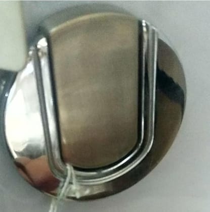 ADISON Door Pull and Door KNOB Modern Stylish, Wardrobe and Door Knobs, 2 Diameter, Set of 2, Silver Grey and Ivory Finish, Stainless Steel