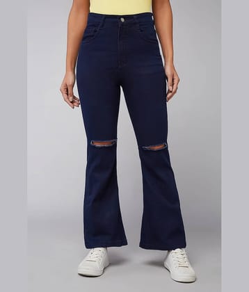 Miss Chase - Blue Denim Bootcut Women's Jeans ( Pack of 1 )