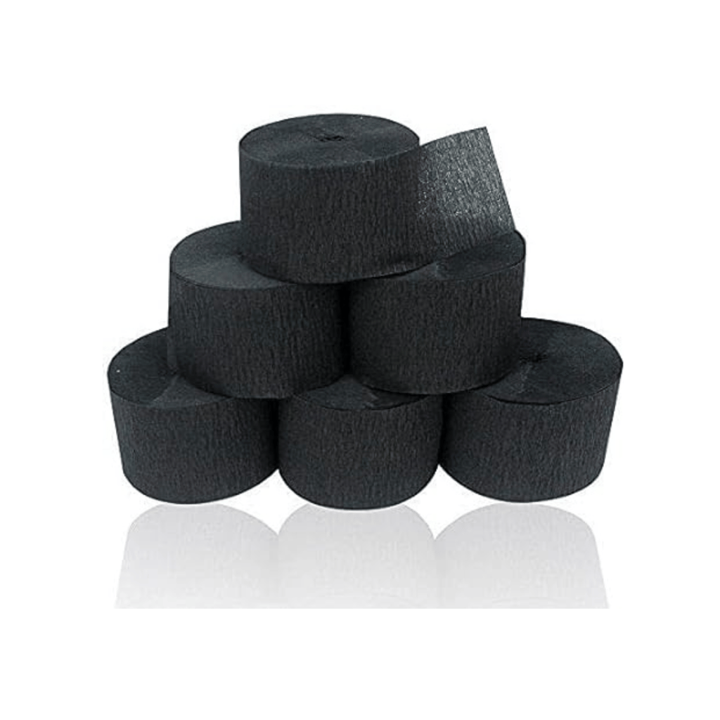 Crepe Streamers Black - 4PC - Party and Festive Needs | Buy online on ZillyBuy