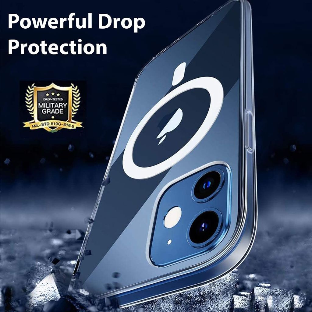 LIRAMARK Magnetic Protective Clear Case Compatible with Magsafe for Apple iPhone 12 Mini (Transparent)