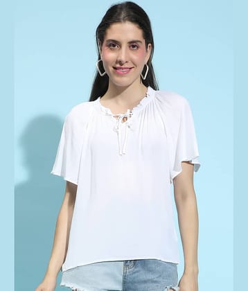 Oxolloxo Women's Viscose Rayon Regular Top ( White )